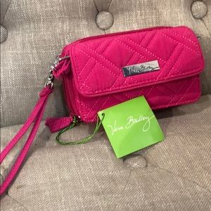 Vera Bradley wristlet Hot pink quilted